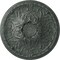 Ekena Millwork Tristan Ceiling Medallion (Fits Canopies up to 6 1/4"), 32 3/8"OD x 3 1/2"P, Athenian Green Crackle CM32TNAGC - alternate 1